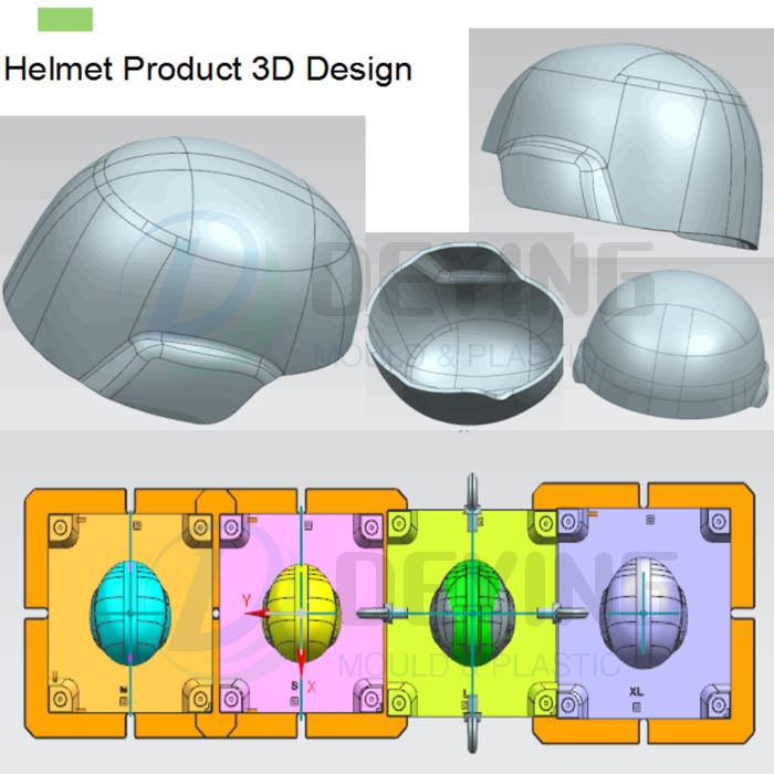 Bulletproof Helmet Mold 2