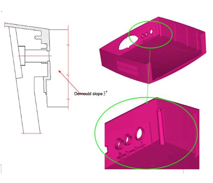 How to design the demoulding slope for plastic mold